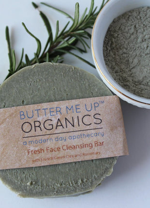 Face Wash Facial Cleansing Bar with French Green Sea Clay