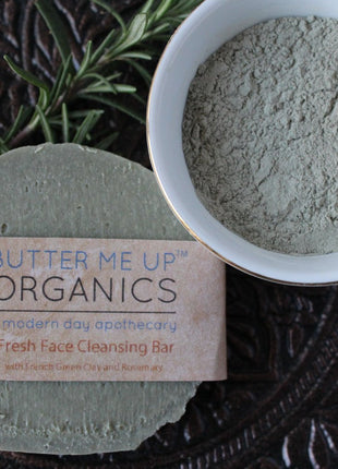 Face Wash Facial Cleansing Bar with French Green Sea Clay